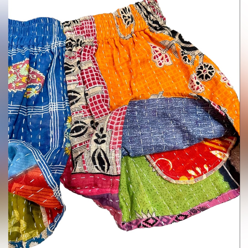 Handmade Patchwork Reversible Shorts. Size XS/S. Brand New. - Picture 7 of 9